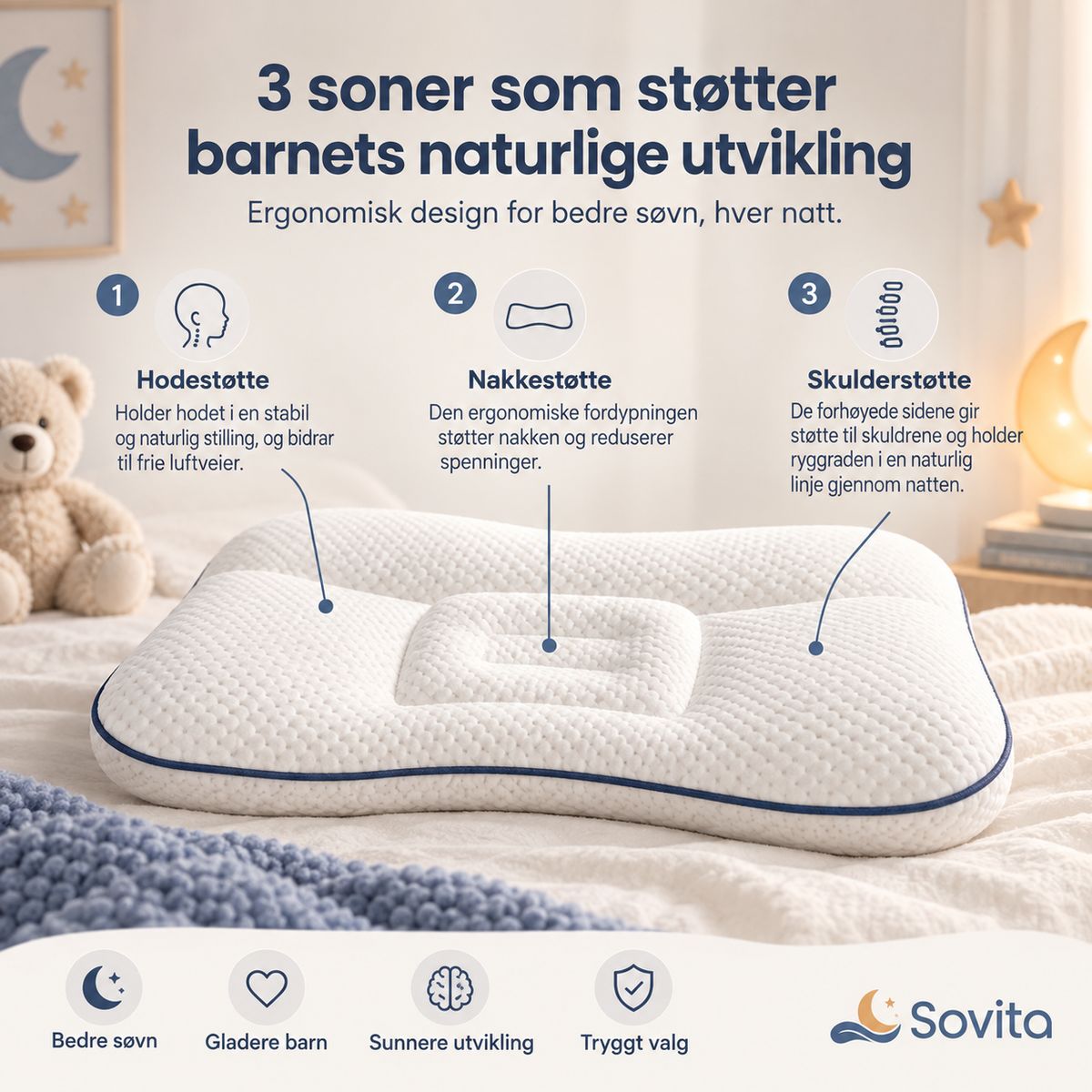 Sovita™ Ergonomisk Barnepute