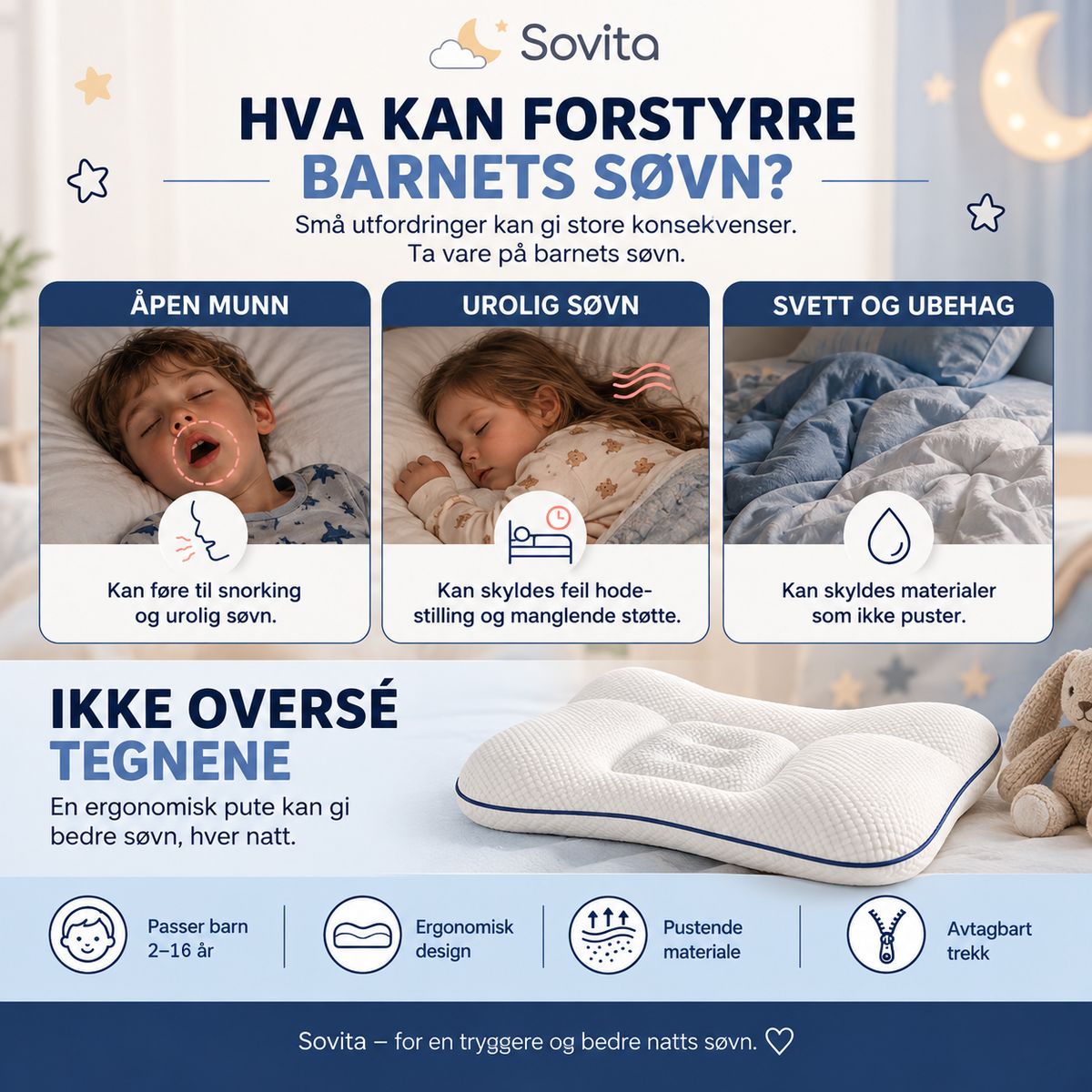 Sovita™ Ergonomisk Barnepute
